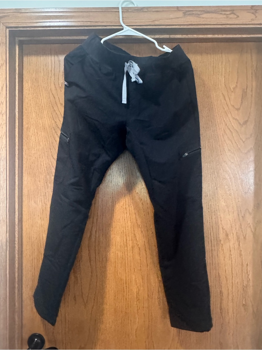 Women Black Jogger Pants with Drawstring Waist- FIGS